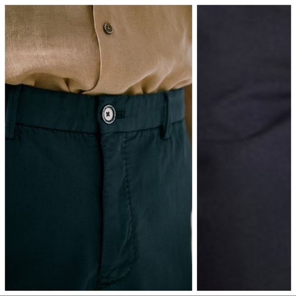 NWOT. Massimo Dutti Blue Bermuda Shorts. Size 40. - Picture 6 of 10